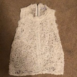 Zara white lace shell size small